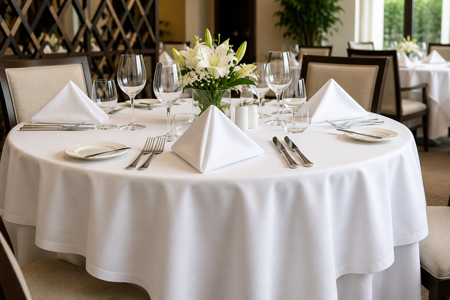 Lottus Fine Dining Restaurant Table Linens